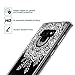LK Case for Galaxy Note 9, [Shock Absorbing] White Henna Mandala Floral Lace Clear Design Printed Air Hybrid with TPU Bumper Protective Case Cover for Samsung Galaxy Note 9 - Clear