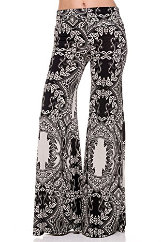 Women's High Waist Slinky Stretchy Palazzo Pants