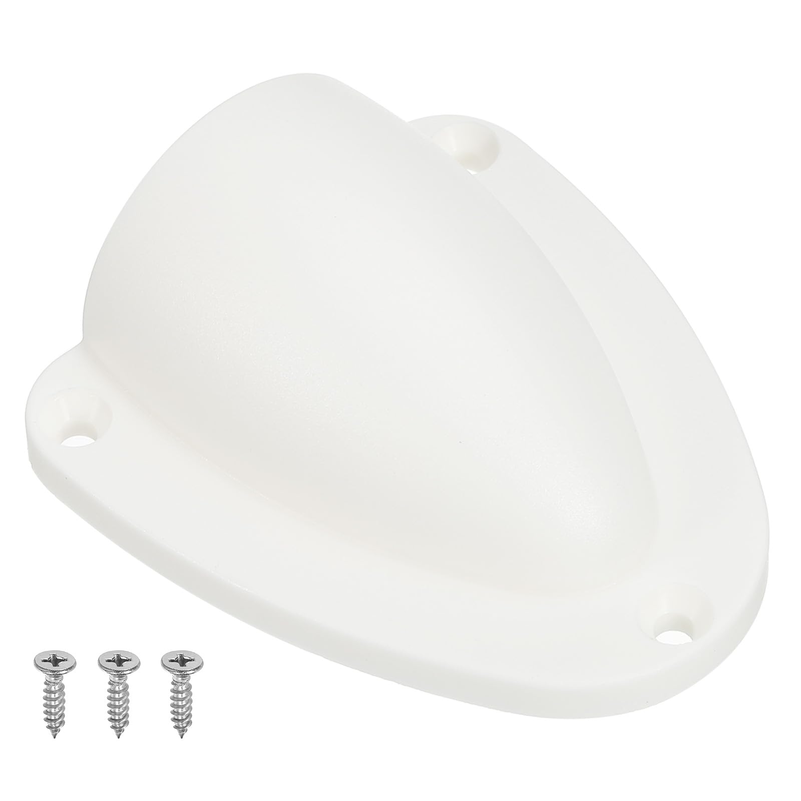 PATIKIL 3" Nylon Marine Wire Cable Vent Cover, 1 Pcs Plastic Clam-shell Vent Cap with Installation Screws for Boat Yacht, White