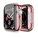 Cywulin for Apple Watch 4 40mm 44mm Case Buit in TPU Screen Protector, 2018 iWatch Series 4 Overall Ultra Thin HD Clear Rugged Armor Bumper Protective Shock Proof Replacement Cover (40mm, Rose Gold)