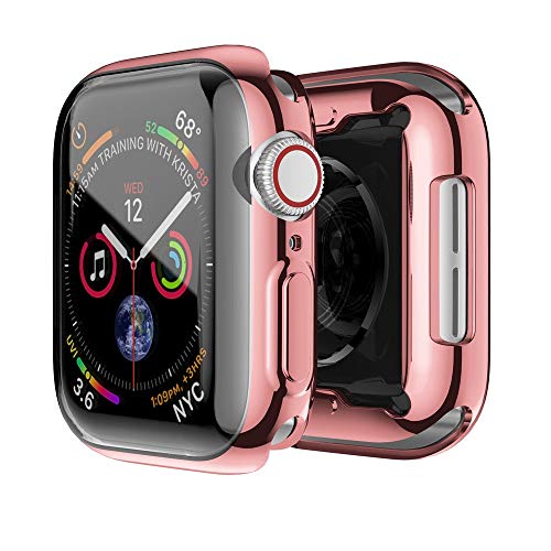 Cywulin for Apple Watch 4 40mm 44mm Case Buit in TPU Screen Protector, 2018 iWatch Series 4 Overall Ultra Thin HD Clear Rugged Armor Bumper Protective Shock Proof Replacement Cover (40mm, Rose Gold) Cywulin for Apple Watch 4 40mm 44mm Case Buit in TPU Screen Protector, 2018 iWatch Series 4 Overall Ultra Thin HD Clear Rugged Armor Bumper Protective Shock Proof Replacement Cover (40mm, Rose Gold)