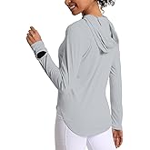 CHALLMOTI Women's Sun Shirt Hoodie Rash Guard Long Sleeve SPF UV Protection T-Shirts UPF 50+ Hiking Quick Dry Lightweight