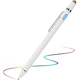 Evach Active Stylus Digital Pen with Ultra Fine Tip Stylus for iPad iPhone | Samsung Tablets, Compatible with Apple Pen,Stylus Pen for iPad Pro, White