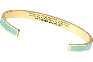 STORYJEWELLERY My Badass Friend Gang Bracelet, Badass Bestie Bracelet, Friendship Bracelet, Matching Bracelet for Best Friend, Enamel Friendship Bracelets for Women