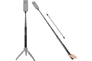 PIXEL 360 Selfie Stick Invisible Selfie Stick Straight Pull 23-120CM for Insta360 X5/X4/X3，for DJI osmo 360 Panoramic Camera，for Gopro