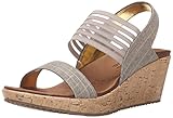 Skechers Cali Women's Beverlee-Smitten Kitten Wedge Sandal,Taupe Cork,10 M US