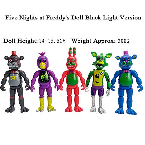 Set of 5 pcs FNAF Action Figures, Inspired by Five Nights at Freddy's