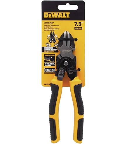 DEWALT DWHT70277 Compound Action Long Nose Pliers 9 Inch , Black