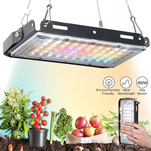 ECRU LED Grow Light Panel – Grow Light with 120° of Full Spectrum LED Light Bulbs for Indoor Plant Vegetation and Flowering – LED Indoor Grow Light – 150 Watts