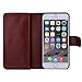 TabPow iPhone 6S Case, iPhone 6 Case, [Wallet Case] 9 Card Holder [Detachable Wallet Folio] PU Leather Flip Case Cover for iPhone 6 / iPhone 6S (4.7 inch) (Brown)