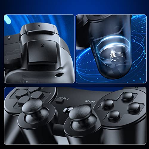 Diswoe Wireless Controller for PS3 - Bluetooth with USB Charging Cable and Dual Vibration