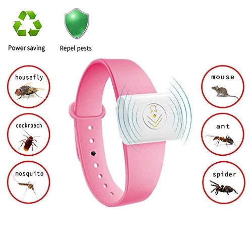 Homeda Camping Mosquito Repellent Bracelet, Electric Ultrasonic Mosquito Repellent Wristband Non-toxic Deet Fr