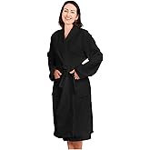 Mutenlc Kimono Lightweight Bathrobe for Women Terry Cloth Robes Microfiber Knee Length Towel Bathrobe with Hair Towel