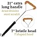 Do-Be Products Brass Grill Brush-Extra Long 21” for Best Reach and Leverage