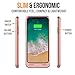 Alpatronix iPhone Xs/X Battery Case, BXXs Slim Portable Protective Extended Charger Cover with Wireless Charging Compatible with iPhone X & iPhone Xs (5.8 inch) -(Rose Gold)