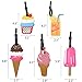 Mziart Funny Luggage Tags for Women Men Travel Baggage Tags Suitcase Bag Labels, Set of 5 (Icecream, Drinks, Popsicle)