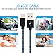 BULESK USB iPhone Cable 6' Nylon Braided Lightning to USB iPhone Charger Cord for iPhone 7 Plus 6S 6 SE 5S 5C 5, iPad 2/3/4 Mini Air Pro, iPod - Black/Blue, 3 Piece