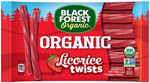 Black Forest Organic Licorice Twists Chewy Candy, Strawberry, 10.5 Ounce