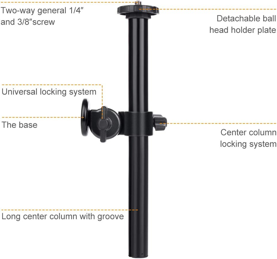 K&F Concept Magnesium Alloy Rotatable Multi-Angle Center Column with Locking System