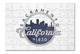 Sacramento, California - Skyline Seal (Blue) (8x12 Premium Acrylic Puzzle, 63 Pieces)