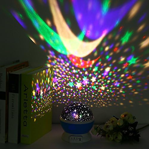 UZIFA Star Sky Moon Projector Night Lighting Lamp Color Changing Led Night Light Lamp Decorative Light Mood Light battery operated