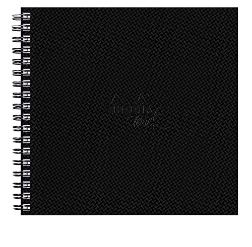 RHODIA TOUCH 116169C - Watercolour notebook 100% cotton - satin finish - 300 gsm - 21 x 21 cm - 40 non-microperforated pages - Watercolour Book hardcover