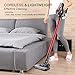 Cordless Vacuum Cleaner, 2 in 1 Stick Vacuum with Strong Suction Long Battery Life LED Headlights, Lightweight Handheld Vacuum