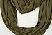 corciova Light Weight Infinity Scarf with Solid Colors Dark Olive