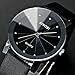SINOBI Crystal Elegant Men's Women Black Quartz Leather Wrist Quartz Watch Gift SNB021