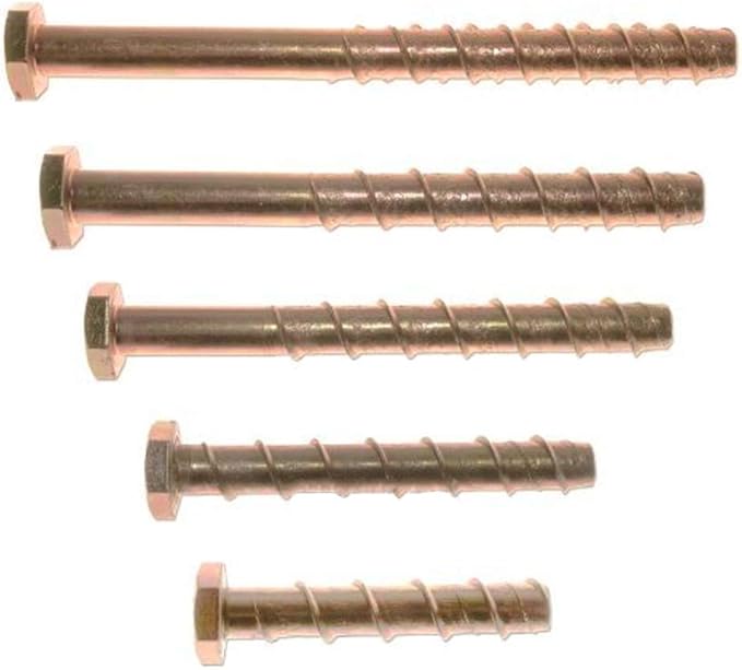 25 x 150mm M8 Concrete Self Tapping Anchor, Bolt / Screw, with a hex head, fixes to brick, stone