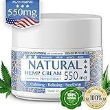 Organic Hemp Pain Relief Cream, 550 Mg, Non-GMO, Natural Hemp Extract Cream for Joint, Muscle, Back, Neck, Knee & Arthritis Pain with Arnica, Turmeric, Aloe, MSM & EMU Oil, Made in USA