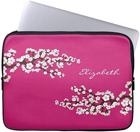 Eratio Cherry Blossoms Sakura Fuschia Neoprene Laptop Sleeve 12 Inch MacBook Air Case MacBook Pro Sleeve and 12 Inch Laptop Bag