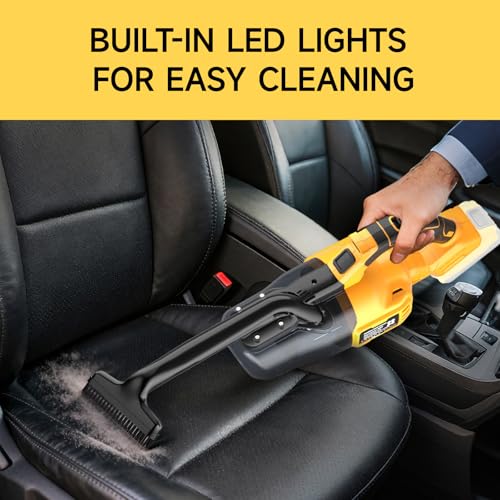 Gruecoinno Cordless Vacuum Cleaner for Dewalt 20V Battery, 500W Handheld Vacuum Cleaner with Washable Filter, Portable Stick Vacuum for Floor Carpet Car Hardwood Pet Hair Home(Battery Not Included)