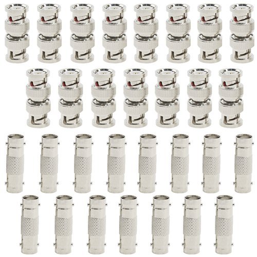 WMYCONGCONG 30 PCS BNC Barrel Connector BNC Female to Female Male to Male Coupler Adapter for CCTV Security Camera