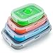 KUUK Collapsible Silicone Food Storage Container - Variety Size, 4 Pack