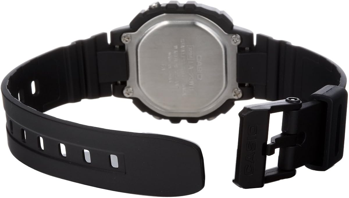 Casio Women S Classic Lawh 1a Resin Quartz Watch With Digital Dial Black Watches Amazon Com