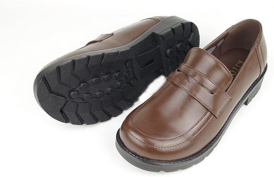 Womens Lolita School Studets Uniform Shoes Uwabaki Maid Flats Oxford Shoes