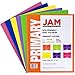JAM PAPER Plastic 2 Pocket POP Folders - Durable School Folders - Assorted Primary Colors - 6/Pack