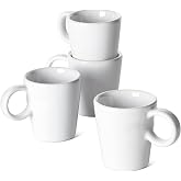 LE TAUCI Espresso Cups, 3 oz Ceramic Espresso Shots Cups, Mini Coffee Demitasse Cups for Home or Office, Stackable, Perfect for Expresso Machine, Set of 4, White