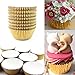 Xlloest Gold Standard Foil Cupcake Liners Baking Cups Paper 200 Pack
