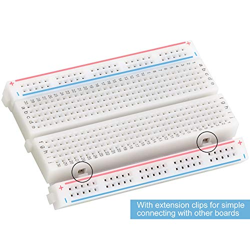AConnet 6 Pcs Breadboard 400 Points Solderless Breadboard Universal Prototype Arduino Mini Breadboard PCB Board Kit for DIY Kits Arduino Proto Raspberry Rasp Pi Project Distribution Connecting Blocks - Thumbnail 3