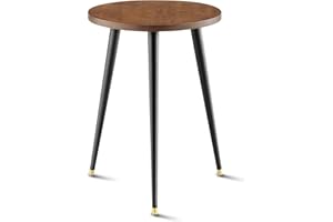 KINNARY Plant Stand Indoor, Mid Century Wood Plant Stand Plant Table for Flower Pots, Heavy Duty Metal Tall Plant Holder, Modern Home Decor Small Round Side End Table (11.8"x16")