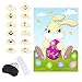BESTOYARD Pin Mouth on the Bunny Game for Easter Party Game with Blindfold