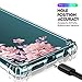 Hocase Galaxy S10 Case, Clear Hard Plastic Back Cover+Shockproof TPU Rubber Bumper Corners Hybrid Slim Protective Case for Samsung Galaxy S10 (SM-G973U) 6.1-inch 2019 - Rose Gold Flowers