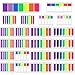 SIQUK 3160 Pieces Colored Page Markers Sticky Index Tabs Note Tabs Polka Dots and Stripes Page Flag Tabs Fluorescent Sticky Note, 22 Sets