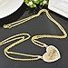 HOUSWEETY 2pcs Best Friend Pendant Necklace BFF Necklace