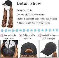 ball cap with hair attached