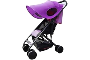 SIQITECHNO Universal Sun Shade for Baby Stroller UV Protection Rainproof Sun Cover for Stroller Pram Pushchair Buggy Blackout Parasol Sunshade Blind Canopy Cover Pushchair Anti-UV Awning for Travel Park Walking