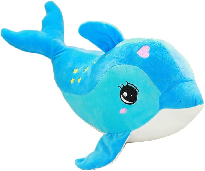 YINGMAN Cute Dolphin Plush Stuffed Animal Toy-45 cm (Blue)