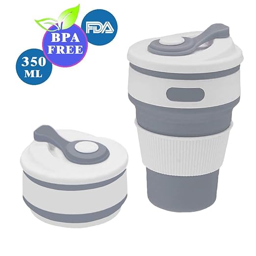 ZHEDAN Taza de café Plegable, Tazas de café de Viaje Plegable con ...